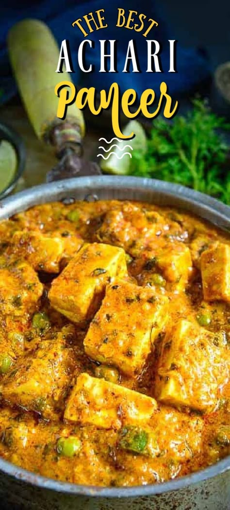 Methi Paneer, Achari Paneer, Pickling Spices, Kadai Paneer, Paneer Curry, Paneer Dishes, Indian Breads, Paneer Recipe, Spicy Snacks Recipes