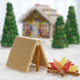 graham cracker tent | Graham Cracker Tent Gingerbread Contest, Graham Cracker House, Homemade Gingerbread House, Cracker House, Ginger House, Gingerbread House Parties, Gingerbread House Designs, Gingerbread Party, Gingerbread Village