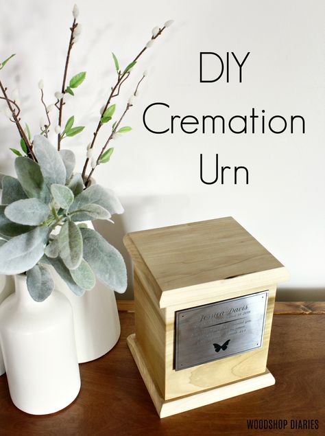 Cremation Boxes Diy, Diy Cremation Urn, Diy Urns For Ashes, Diy Dog Urns For Ashes, Diy Wooden Urns For Ashes, Small Easy Woodworking Projects, Wooden Cremation Urns Boxes, Wooden Box Diy, Cremation Boxes