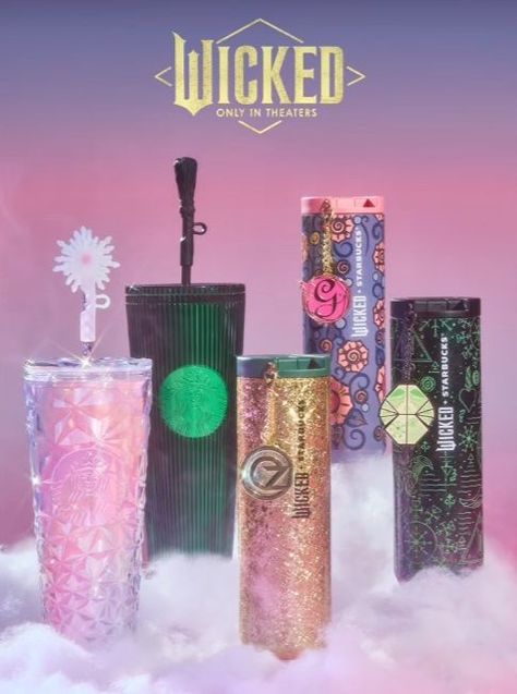 Starbucks WICKED Collection: Limited Edition Merchandise You Can't Miss! Starbucks Promotion, Gong Cha, Double Cheeseburger, Wicked Musical, Magical Gift, Pizza Hut, Christmas Chocolate, Holiday Drinks, Sale Promotion