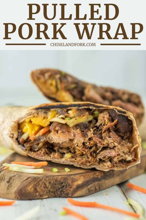 Pork Wraps Recipes, Pulled Pork Wraps Recipes, Pulled Pork Wraps, Pulled Pork Wrap, Meaty Chili, Pulled Pork Salad, Oven Roasted Pulled Pork, Carolina Pulled Pork, Pulled Pork Roast