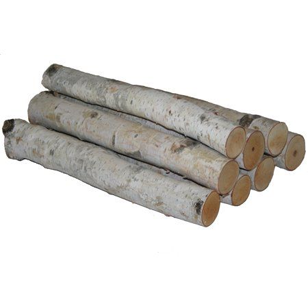 White Birch Log Bundle Rustic Fire Pits, Birch Logs, Fireplace Logs, Log Home Decorating, Fireplace Set, Firewood Rack, Fire Pit Accessories, Wood Basket, Wood Logs