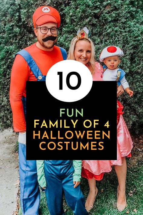 You can easily click and buy these family of 4 Halloween costumes on Amazon…so you can get them delivered right to your door with no work required. Classic Movie Halloween Costumes Family, Family Of 4 Costumes With Baby, Family Halloween Costumes For 3 And Dog, Family Halloween Costumes With 2 Boys, Family Of 4 Halloween Costumes With Newborn, 90s Family Halloween Costumes, Family Toddler Halloween Costumes, 2023 Family Halloween Costumes, Easy Family Halloween Costumes For 4