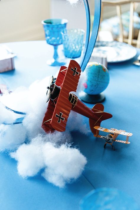 Airplane Centerpieces, Airplane Centerpiece Ideas, Airplane Birthday Decorations, Airplane Baby Shower Theme, Airplane Birthday Party Decorations, Airplane Gifts, Aviation Theme, Airplane Baby Shower, Airplane Theme