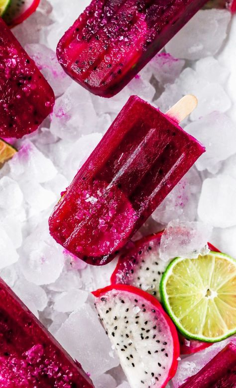 Dragon Fruit Margarita Popsicles Dragon Fruit Jam Recipe, Fruit Wine Recipes, Dragons Tattoos, Fruit Jelly Recipe, Margarita Popsicles, Fruit Margarita, Boozy Popsicles, Dragons Tattoo, Thanh Long