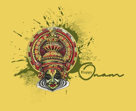 Happy onam celebration | Premium Vector #Freepik #vector #background #pattern #floral #invitation Onam Celebration Poster, Onam Creatives, Onam Photos, Onam Poster, Bmw Isetta 300, Onam Celebration, Bmw Isetta, Shri Ganesh Images, Happy Onam