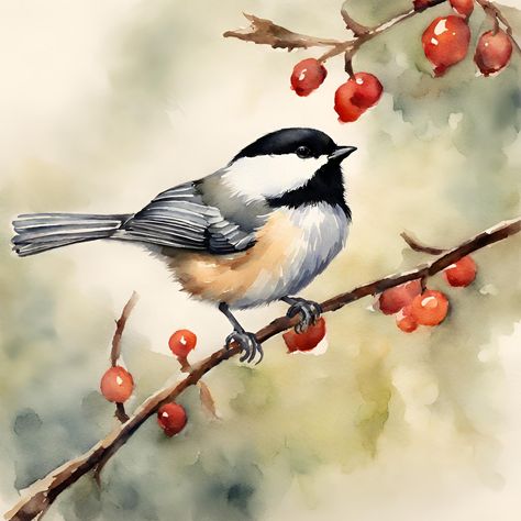 This is a set of 10, Chickadee Birds printable watercolor pictures.  ~ High Quality Digital JPGs ~ Clip Art - Chickadee Bird beautiful images.  ~ It is 2000 X 2000px  File sizes are 96 dpi Printable image size of 12" x 12" BLACK FRAMES ARE NOT INCLUDED - Just for the photo I have created all of the artwork and it is exclusive to Imprint Nook Studio. I am constantly updating my shop with new listings, so be sure to come back if you're looking to find something unique to add to your digital projects. Just download the files, then drag and drop them into your favorite design software such as Canvas or Kittl and start creating endless possibilities to express your creativity. Digital Downloads are Instant! Once you make your purchase you will receive a link to download your file(s). Each Image Chickadee Drawing, Chickadee Photos, Watercolor Chickadee, Bird Art Painting, Chickadee Painting, Birds Printable, Chickadee Art, Bird Watercolor Art, Chickadee Bird