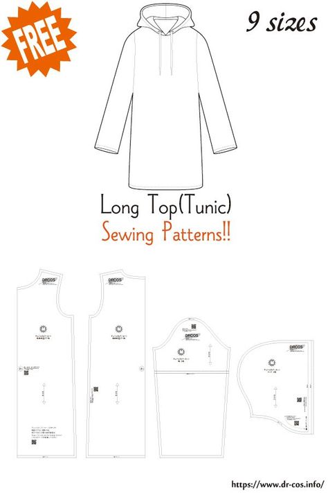 Tunic Sewing Patterns Free For Women, Ladies Tunic Sewing Pattern Free, Long Shirt Pattern, Simple Tunic Pattern Free, Tunic Sewing Patterns Free, Diy Lounge Wear, Free Tunic Sewing Pattern, Sewing Planner Printable, Tunic Sewing Pattern Free