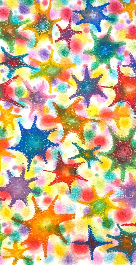 Abstract Chalk Art, Oil Pastel Watercolor, Star Oil Painting, Oil Pastel Background, Crayon Background, Paper Texture Background Design, Kidcore Wallpaper, Pastel Texture, Colourful Aesthetic