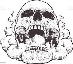 Skull with open mouth and smoke billowing out Scary Cute, Halloween Coloring Book, Cute Coloring Pages, Halloween Coloring, Coloring Books, Coloring Pages, Ice Cream, Candy, Cream