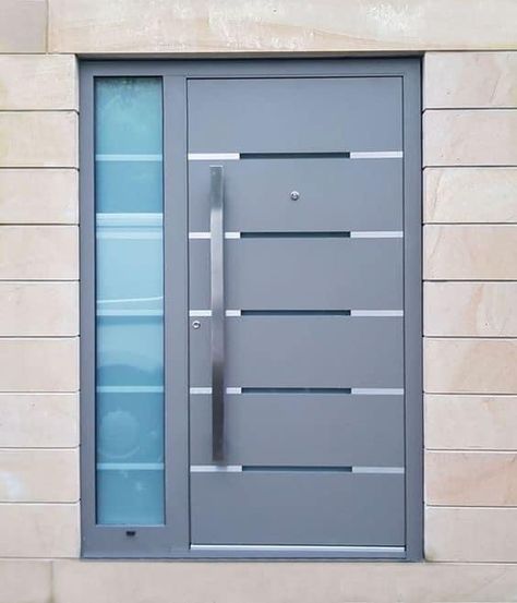 Double Door Ideas Interior, Door Iron Design, Aluminium Doors Entrance, Wood Bedroom Door, Front Door Iron, Aluminum Front Door, Aluminium Door Design, Cool Interior Design, Latest Door Designs