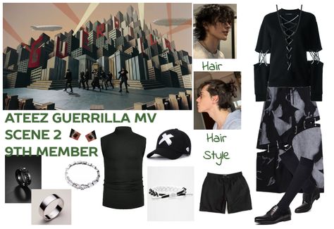 Ateez Guerrilla 9th Member outfit ideas | Outfit MV Ateez Guerrilla Outfit, Ateez 9th Member Outfits, Ateez Guerrilla, Shifting Outfits, Mens Chain Necklace, Ideas Outfit, Blue Dragon, Outfit Maker, Knee Socks