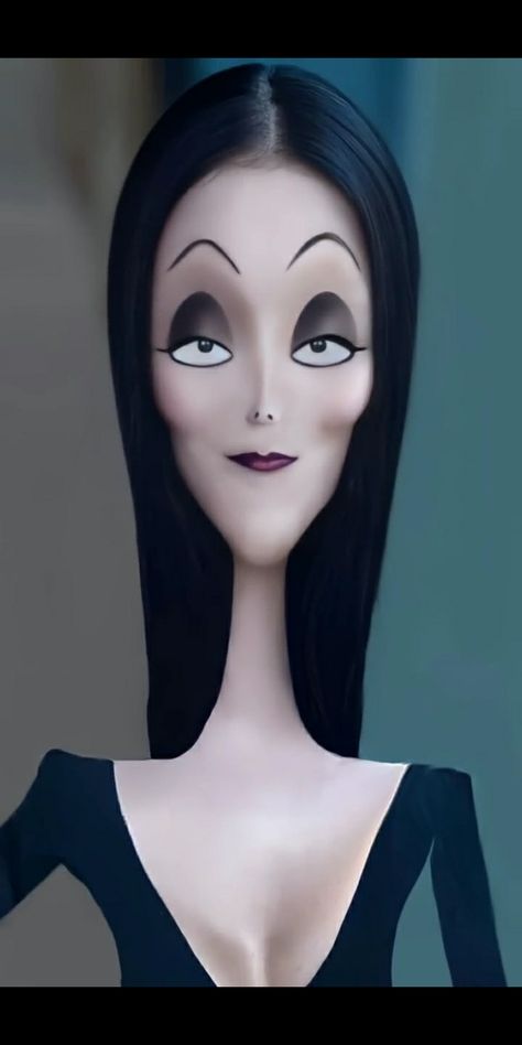 Morticia Addams Animated, Morticia Addams Cartoon, Wednesday Animation, The Addams Family 2019, Addams Family 2019, Bella Nails, Zeta Jones, Morticia Addams, Adams Family