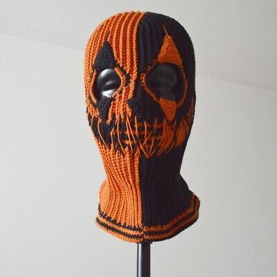 50% cotton + 50% acrylic. Care: Hand wash. Personalized and expertly handmade, keeping each piece unique. XL- 23 1/2"-23 7/8" (59.7 cm-60.6 cm). Custom Mask Ideas, Fashion Balaclava, Fun Crochet Hats, Custom Ski Mask, Ski Mask Beanie, Crochet Creepy, Crochet Ski Mask, Granny Square Step By Step, Clown Crochet