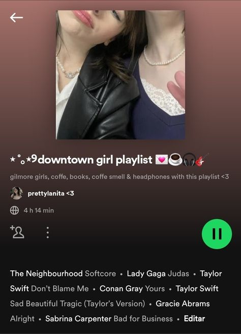 Coquette Spotify Playlist, Downtown Girl Playlist, Coquette Playlist, Lady Gaga Judas, Rich Future, Music Recs, Playlist Names, Playlist Spotify, Playlist Ideas