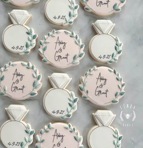 Linda Bakes (@lindabakesmn) • Instagram photos and videos Decorating Cookies, Happy Wedding Day, April Wedding, Wedding Cookies, On Your Wedding Day, Good Luck, Getting Married, Bridal Party, Wedding Day