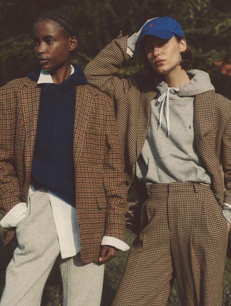 Polo Ralph Lauren Women Campaign Fall 2023 Lensed by Annemarieke Van Drimmelen. Ralph Lauren Photoshoot, Womens Denim Vest, Ralph Lauren Womens Clothing, Tweed Pants, Polo Ralph Lauren Women, Timeless Wardrobe, Glen Plaid, Ralph Lauren Women, Ralph Lauren Denim