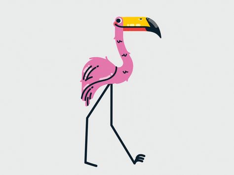 Flamingo Character Design, Flamingo Animation, Flamingo Cartoon, Flamingo Pictures, Fringe Festival, Simple Cartoon, Ipad Art, Charlie Brown And Snoopy, Animation Reference