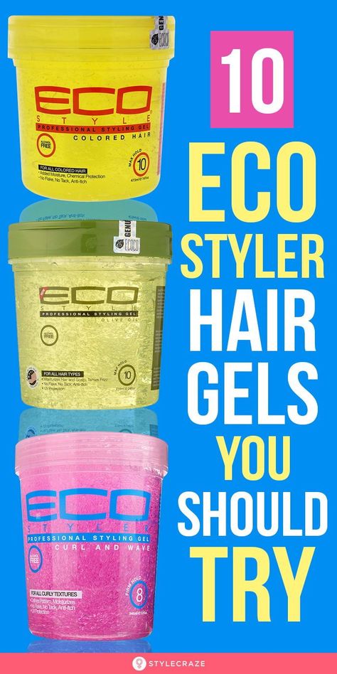 Eco Gel Hairstyles For Straight Hair, Eco Styler Gel Hairstyles, Best Gel For 4c Natural Hair, Eco Gel Natural Hair Curls, Hair Gel Styles Hairstyles, Styling Gel For Natural Hair, Best Hair Gel, Hair Gell, Eco Gel