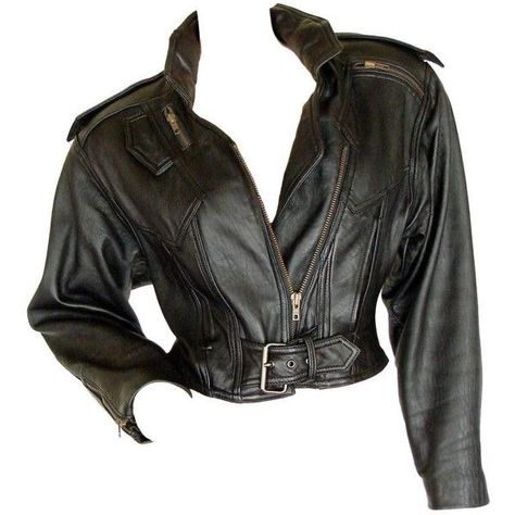 Cropped Motorcycle Jacket, 80s Cropped Jacket, Back Of Leather Jacket, Leather Jacket Fitted, 80s Biker Fashion, Cool Leather Jackets, 1980s Leather Jacket, 80s Motorcycle, 80's Jacket