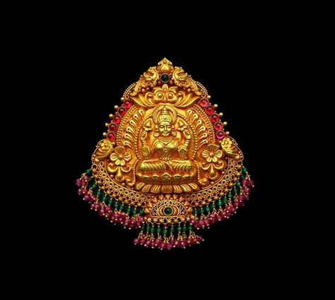 Laxmi Gold Pendant Designs, Vummidi Bangaru Jewellers, Lakshmi Pendant, Pendant Designs, Gold Initial Pendant, Gold Pearl Jewelry, Antique Jewelry Indian, Gold Pendant Jewelry, Antique Gold Jewelry