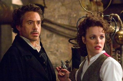 Rachel Mcadams Sherlock Holmes, Dark Academia Movies, Sherlock Holmes Robert Downey Jr, Sherlock And Irene, Detective Movies, Holmes Movie, Irene Adler, Guy Ritchie, Best Mysteries