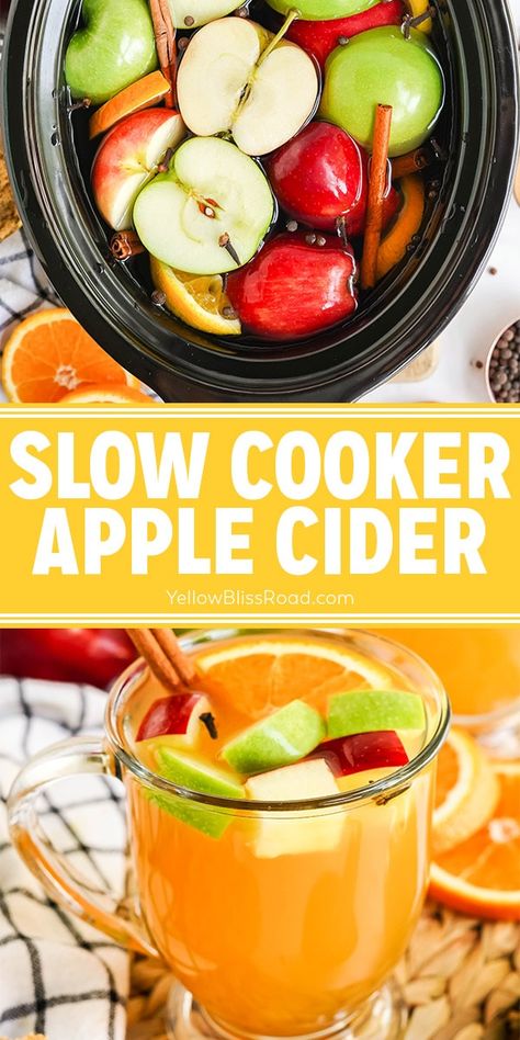 Slow Cooker Apple Cider (From Scratch!) Apple Cider From Scratch, Cold Cider, Apple Cider Ingredients, Crockpot Apple Cider, Slow Cooker Apple Cider, Crockpot Apple, Caramel Apple Spice, Slow Cooker Apple, Apple Cider Recipe