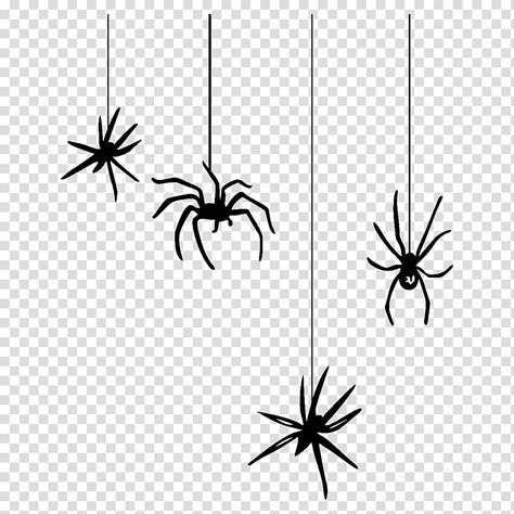 Tinker Bell Silhouette, Spider Png, Spider Cartoon, Spider Web Drawing, Hanging Spider, Beehive Art, Web Cartoon, Spiders Halloween, Spider Illustration