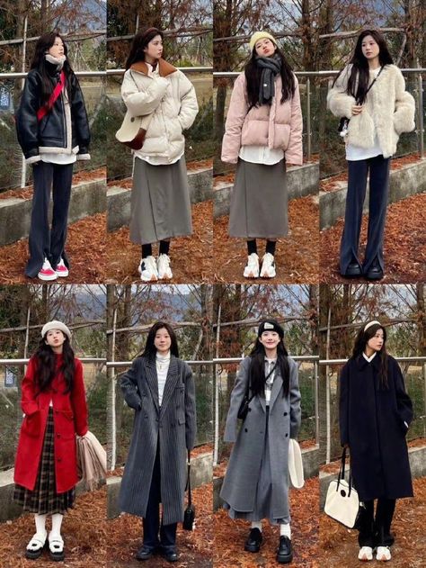 Korean Winter Fashion Outfits, Japan Fashion Casual, Tita Outfit, Japan Outfit Winter, Japanese Winter Fashion, Winter Inspo Outfits, Outfits Uni, Winter Layering Outfits, Peony Aesthetic