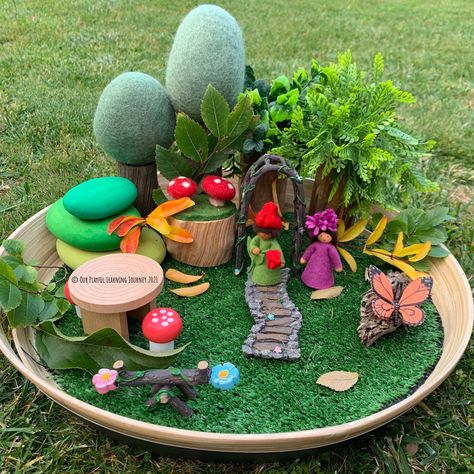 Fairy Small World Play, Fairy Garden Eyfs, Toddler Fairy Garden, Homemade Fairy Garden Ideas, Easy Fairy Garden, Small World Play Ideas, Fairy Toys, Fairy Tale Activities, Fantasy Play