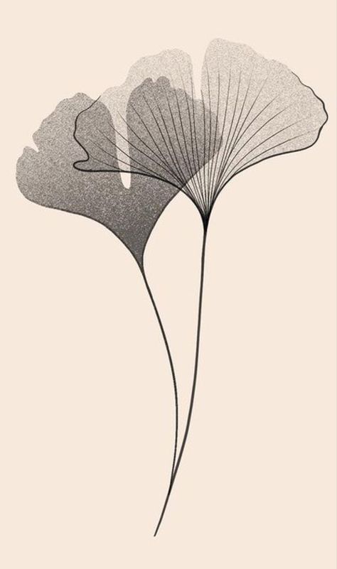 Ginko Leaf Design, Ginkgo Leaf Drawing, Ginko Leaf Tattoos, Ginkgo Tattoo, Art Deco Tattoo, Black Line Tattoo, Line Tattoo Ideas, Nouveau Tattoo, Ankle Tattoos For Women