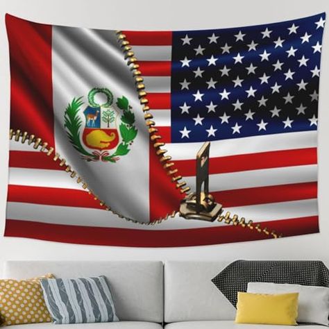 Aesthetic Horizontal, Peru Flag, Funny Aesthetic, Wall Art For Living Room, Art For Living Room, Living Room Art, Large Wall, Large Wall Art, Peru