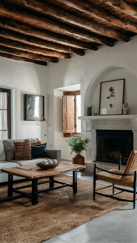 Explore the beauty of the Greek countryside with these charming rustic home decor ideas. Incorporate elements like whitewashed walls, earthy tones, and natural textures to bring the essence of Greece into your space. From distressed wooden furniture to ceramic pottery, there are plenty of ways to add a touch of Greek aesthetic to your home. Embrace simplicity and warmth with this timeless decor style that effortlessly captures the tranquil spirit of the Greek countryside. Greek Modern Interior, Greece Farmhouse, Greek Countryside Aesthetic, Greek Revival Home Interior Decor, Greek Home Interior, Greek House Aesthetic, Countryside House Aesthetic, Greek Farmhouse, Greek Furniture