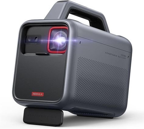 NEBULA by Anker Mars 3 Outdoor Portable Projector, 1000 ANSI Lumens, 1080p, 40W Speaker, Up to 5 Hours, Autofocus, Keystone Correction, 200 Inches image, support 4K Projector with WiFi and Bluetooth Outdoor Projector, Computer Camera, Video Projector, Portable Projector, Dolby Digital, Mini Projectors, Home Theater Projectors, Camping Lights, Home Cinemas