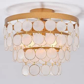 Girl Nursery Light Fixture, Light Over Tub, Nursery Room Girl, Girls Bedroom Chandelier, Nursery Light Fixture, Hallway Ceiling Light Fixtures, Capiz Shell Chandelier, Chandelier Round, Room Girl