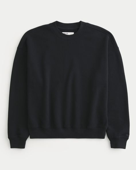 Men's Boxy Crew Sweatshirt | Men's Tops | HollisterCo.com Men's Tops, Fleece Sweatshirt, Crew Sweatshirts, Crew Neckline, Mens Sweatshirts, Camo, Lily, Long Sleeves, Sweatshirts