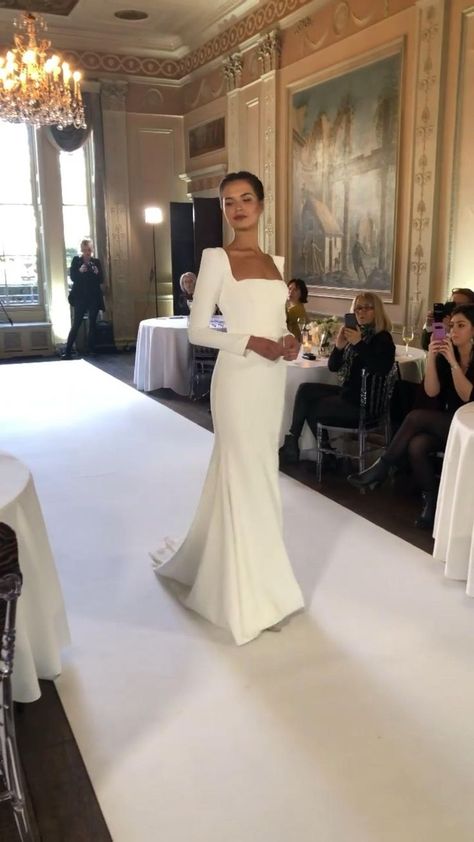 Wedding Dresses Plain, Suzanne Neville Wedding Dress, Suzanne Neville Wedding Dresses, Dresses Plain, Simple Elegant Wedding Dress, Plain Wedding Dress, Suzanne Neville, Wedding Dress Bustle, Classy Wedding Dress