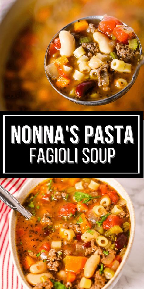 Copycat Olive Garden Pasta Fagioli, Olive Garden Pasta Fagioli Recipe, Copycat Olive Garden Pasta, Olive Garden Pasta Fagioli, Pasta Fagioli Soup Recipe, Pasta And Beans, Soup Italian, Olive Garden Pasta, Garden Pasta