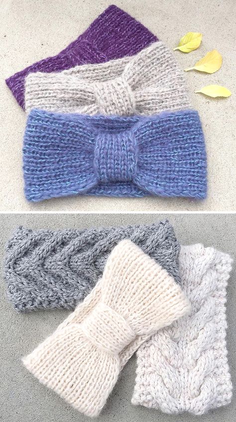 Free Knitting Pattern Knitted Headband Free Pattern, Knitted Headbands, Headband Knitting, Bandeau Au Crochet, Knit Headband Pattern, Knitting Patterns Free Beginner, Edith Piaf, Crochet Headband Pattern, Easy Knit