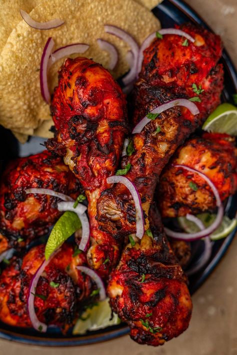 Tandoori kip met kokoschutney - Francesca Kookt Food Varieties, Tandoori Fish, Chicken Starter Recipes, Nourishing Food, Food Pic, Visual Recipes, Foreign Food, Super Market, Grocery Foods