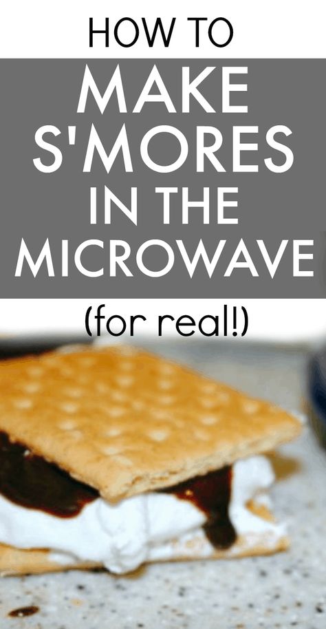 How To Make S’mores Inside, S’mores Microwave, S’mores In Microwave, Microwave Smores How To Make, S'mores In The Microwave, S’mores In The Microwave, Microwave Smores, Lake Recipes, Smores Dessert Recipes