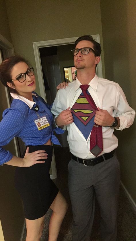 #halloween #superman #clarkkentandloislane #couplescostume Lois Lane Halloween Costume, Iconic Halloween Costumes, Meme Costume, Couples Halloween Costumes, Superman And Lois Lane, Best Couples Costumes, Superman Costumes, Halloween Costumes Ideas, Carnaval Costume