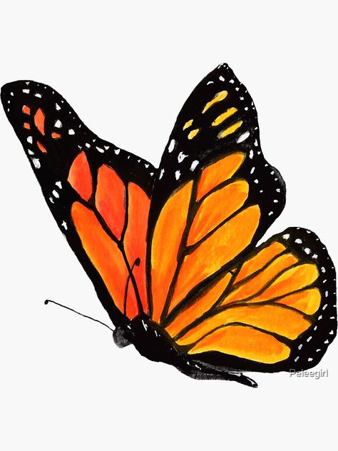 Painted Monarch Butterfly, Simple Monarch Butterfly Drawing, Monarch Butterfly Sketch, Accepting Imperfection, Monarch Butterfly Drawing, Butterfly Painting Easy, Insect Watercolor, Monarch Butterflies Art, Butterfly In Flight