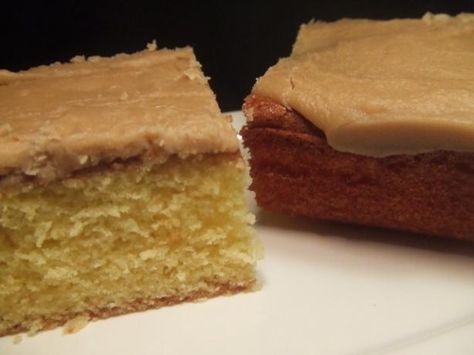 Maple Bar Cake from Food.com: If you like Maple Bar doughnuts with the sugared maple frosting, you'll love this cake! Found this recipe featured in the Food Section of our local newspaper and tweaked it a tad. My family loved how it tastes just like their favorite doughnut. Maple Cake, Brown Sugar Cakes, Peanut Butter Icing, Maple Bars, Butterscotch Cake, Maple Frosting, Bar Cake, Butter Icing, Caramel Cake