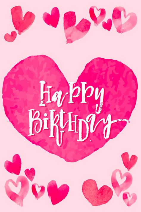 Such a simple yet beautiful birthday ecard that can be sent to the one you love. The pink hearts totally represent your feelings towards the one celebrating his or her birthday. This ecard would go so well with a bouquet of flowers. Happy Cake Day, Birthday Wishes For Brother, Happy Birthday Cake Images, Birthday Reminder, Birthday Wishes Messages, Happy Birthday Wishes Quotes, Birthday Wishes Funny, Happy Birthday Pictures, Happy Birthday Love