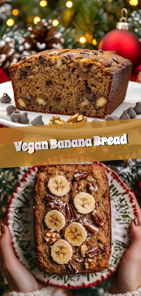 Vegan Banana Bread Salad With Vinaigrette Dressing, Walnut Banana Bread, Vegan Banana Bread Recipe, Vegan Banana Bread, Gluten Free Banana, Healthy Banana Bread, Vegan Banana, Ripe Bananas, Delicious Bread