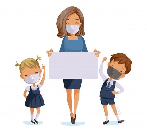 Welcome back to school, children wearing surgical mask in a row, teacher measuring body temperature of student before entering school | Premium Vector Poster School, Teacher Cartoon, School Frame, School Cartoon, Vector Poster, Kids Background, Powerpoint Background Design, Kids Vector, Childrens Drawings