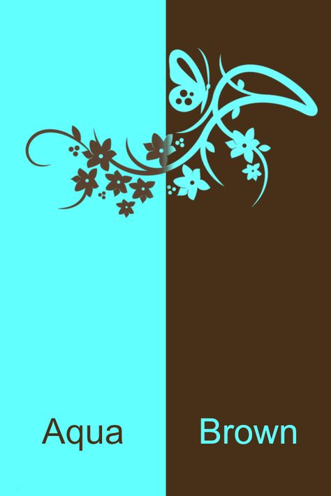 Brown And Aqua Outfit, Brown And Aqua Aesthetic, Aqua And Brown Nails, Brown And Aqua Hair, Brown And Aqua 2000s, Colors That Go With Silver, Brown And Aqua, Brown And Teal Bedroom, Teal And Brown Bedroom