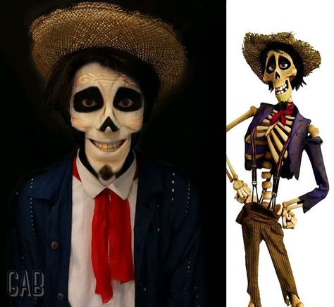 898 Me gusta, 3 comentarios - Nerd Cosplay (@geekcosplay) en Instagram: "Hector - COCO ( Disney ) Cosplayer: @gab_cosplay Cosplay VS Character. Complete Make-up …" Hector Coco, Coco Costume, Coco Hector, Coco Party, Coco Disney, Disney Coco, Halloween Express, Halloween Goodies, Disney Cosplay