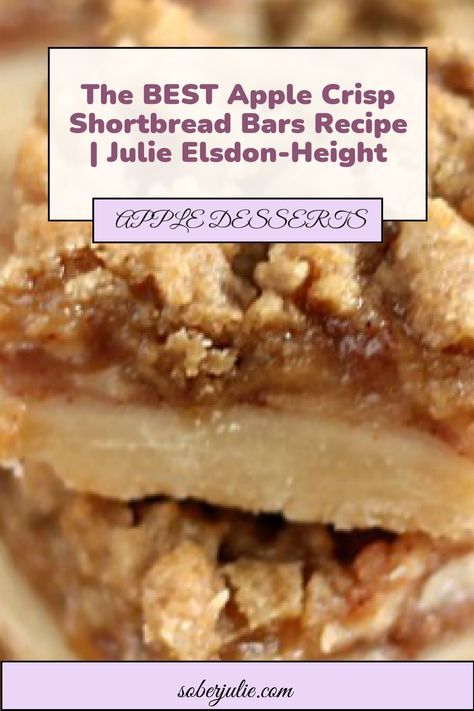 This Apple Crisp Shortbread Bars Recipe is one you'll want to keep!! All of my shortbread loving friends will understand when they taste the apple.. Apple Crisp Shortbread Bars Recipe, Apple Crisp Shortbread Bars, Shortbread Apple Crisp Bars, Apple Shortbread Bars, Raspberry Coconut Bars, Apple Shortbread, Apple Crisp Bars Recipe, The Best Apple Crisp, Shortbread Bars Recipes